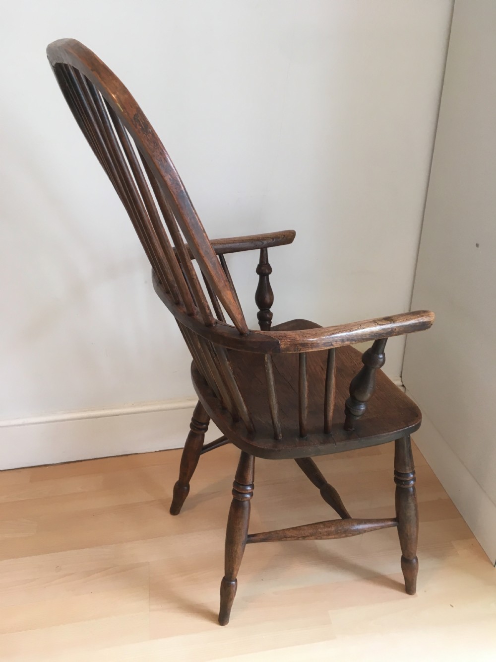 Elm Windsor Stick Back Armchair View V