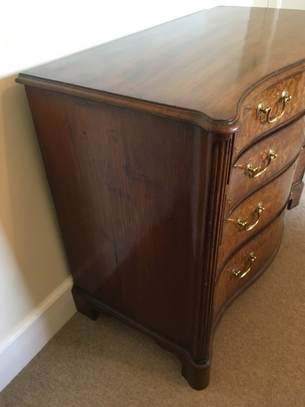 Georgian Mahogany Serpentine Chest View VI