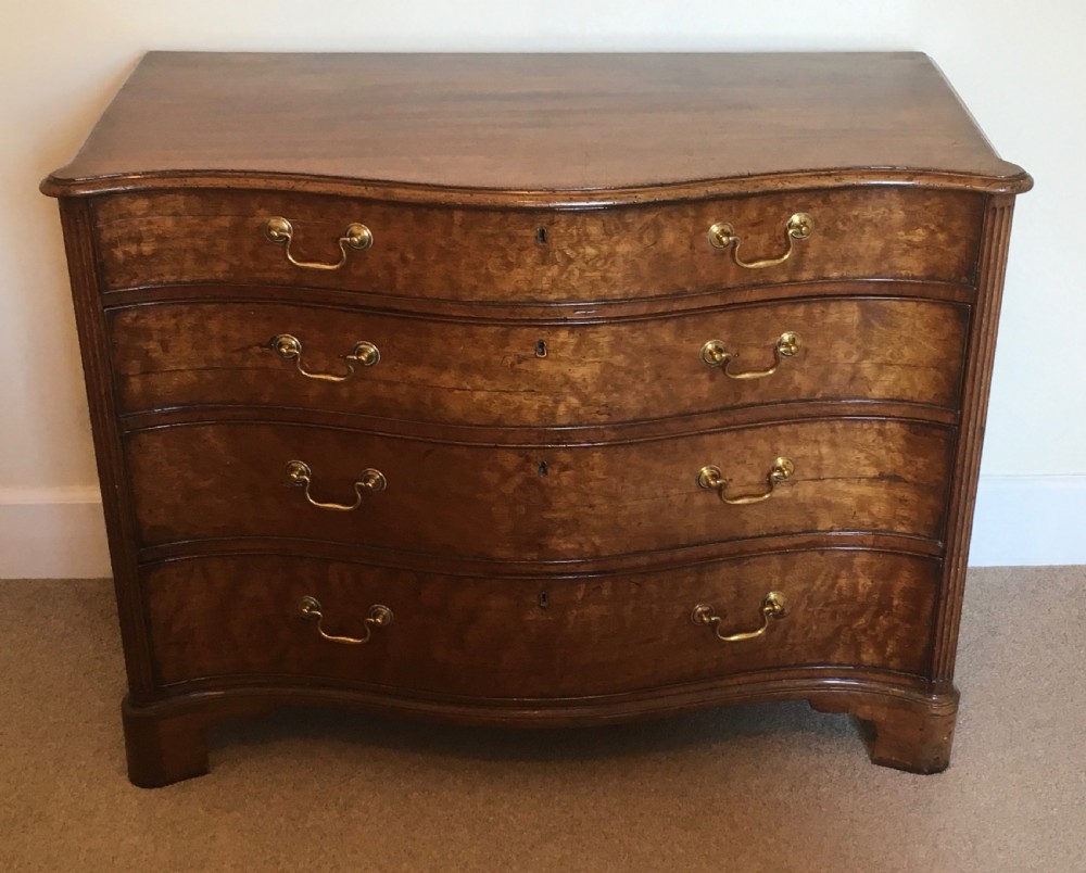 Georgian Mahogany Serpentine Chest View VII
