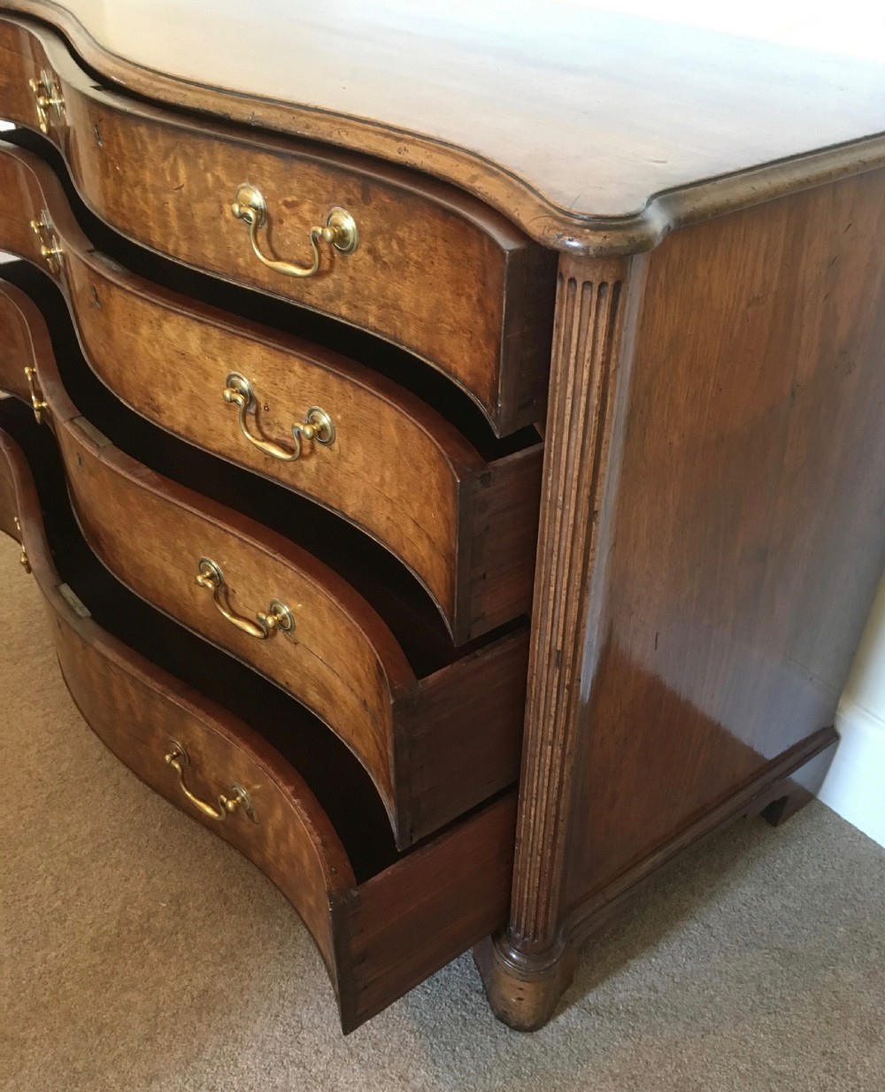 Georgian Mahogany Serpentine Chest View VIII