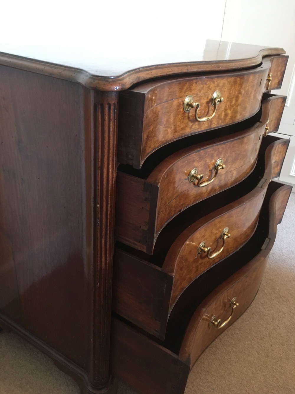 Georgian Mahogany Serpentine Chest View IX