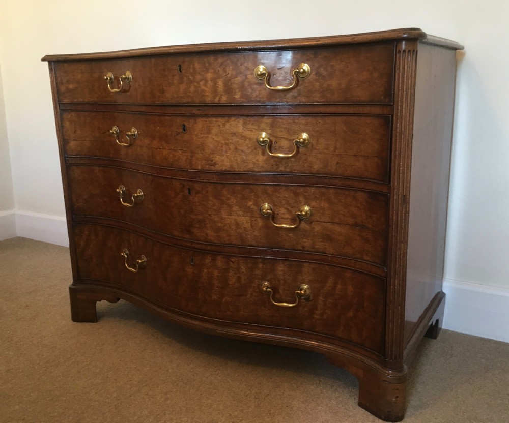 Georgian Mahogany Serpentine Chest View X