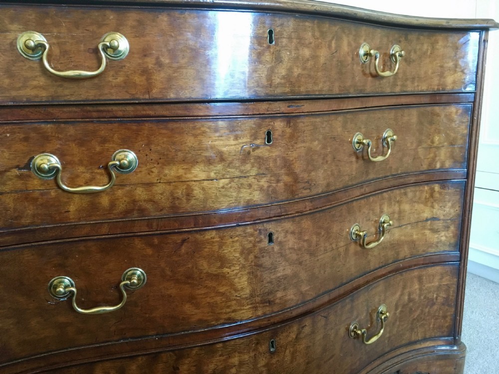 Georgian Mahogany Serpentine Chest View XI