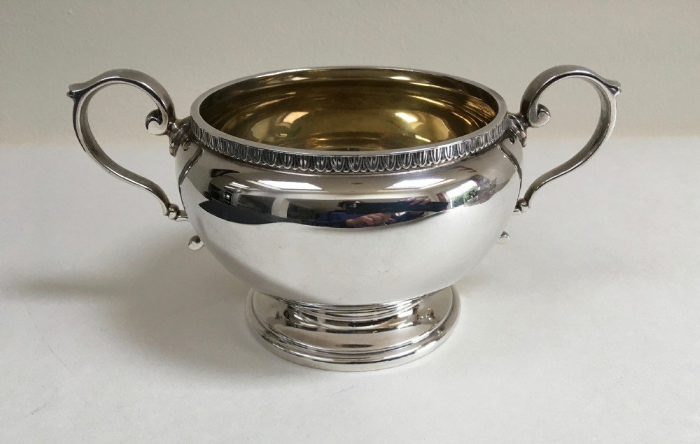 Art Deco Period Silver 3 Piece Tea Set View III