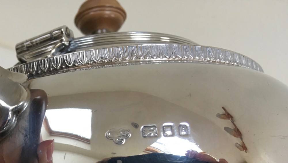 Art Deco Period Silver 3 Piece Tea Set View IV