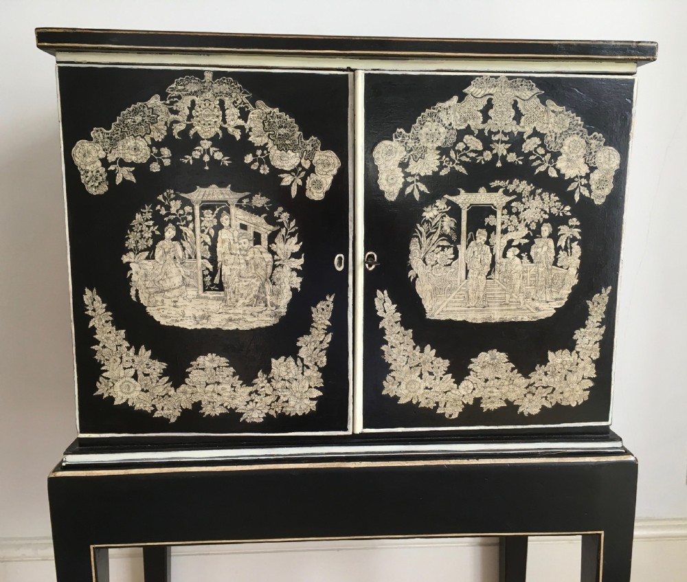 Chinese Penwork Cabinet on Stand View II