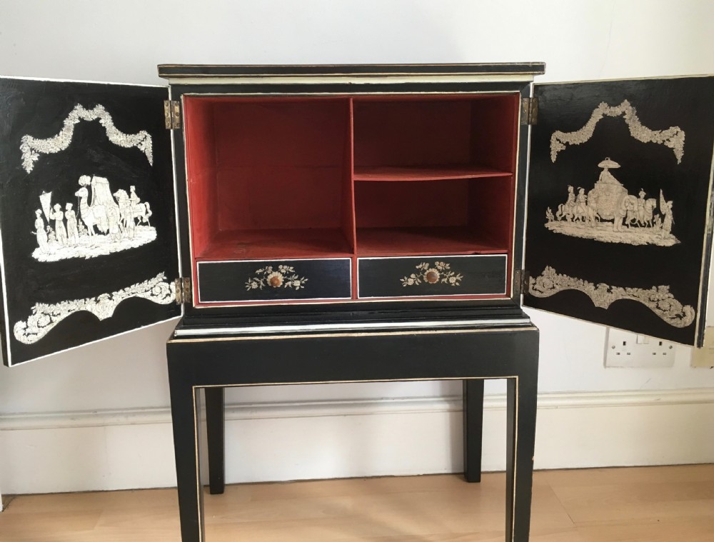 Chinese Penwork Cabinet on Stand View III