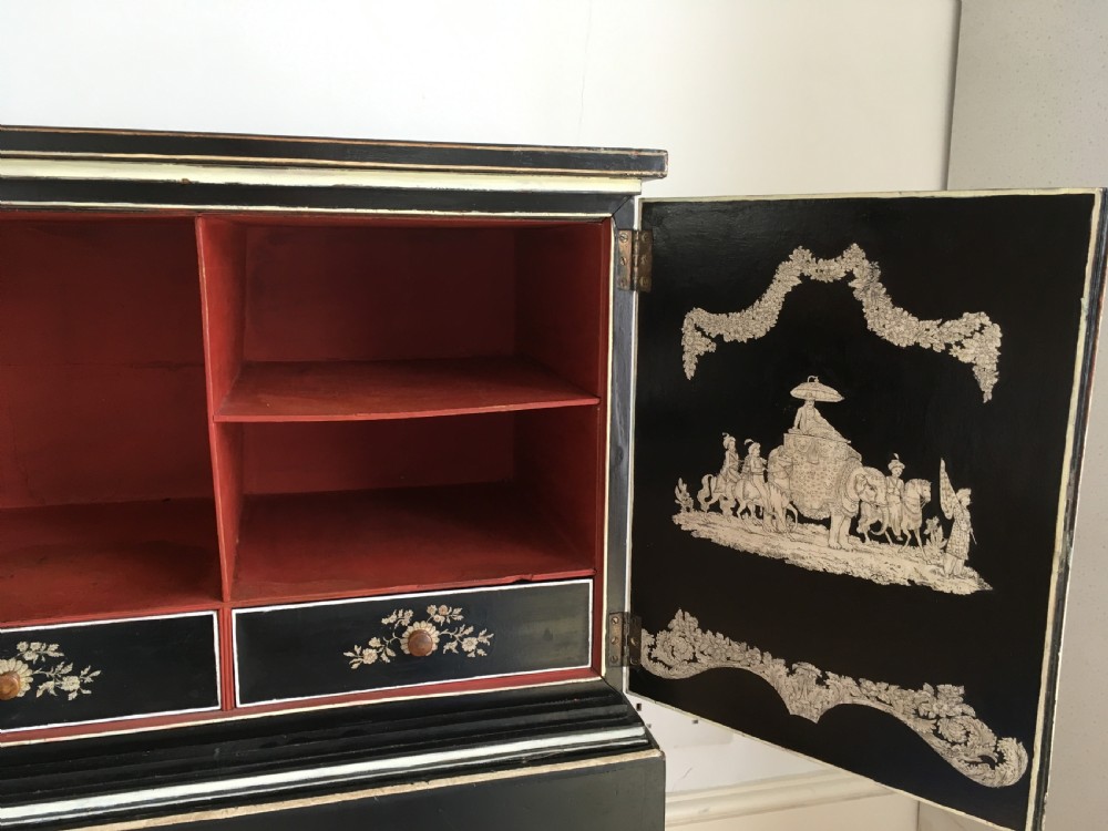 Chinese Penwork Cabinet on Stand View IX