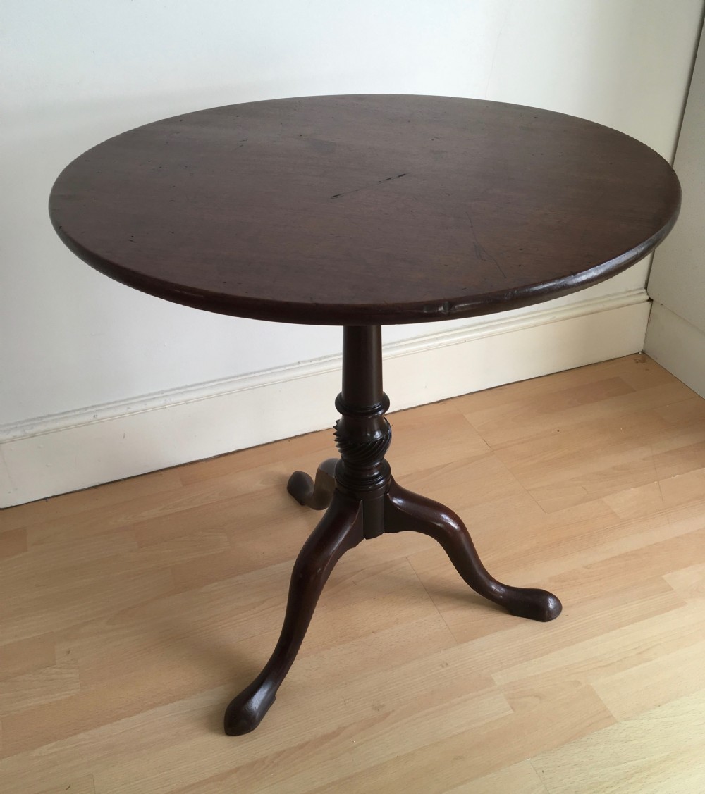 Georgian Mahogany Tilt Top Table View IX