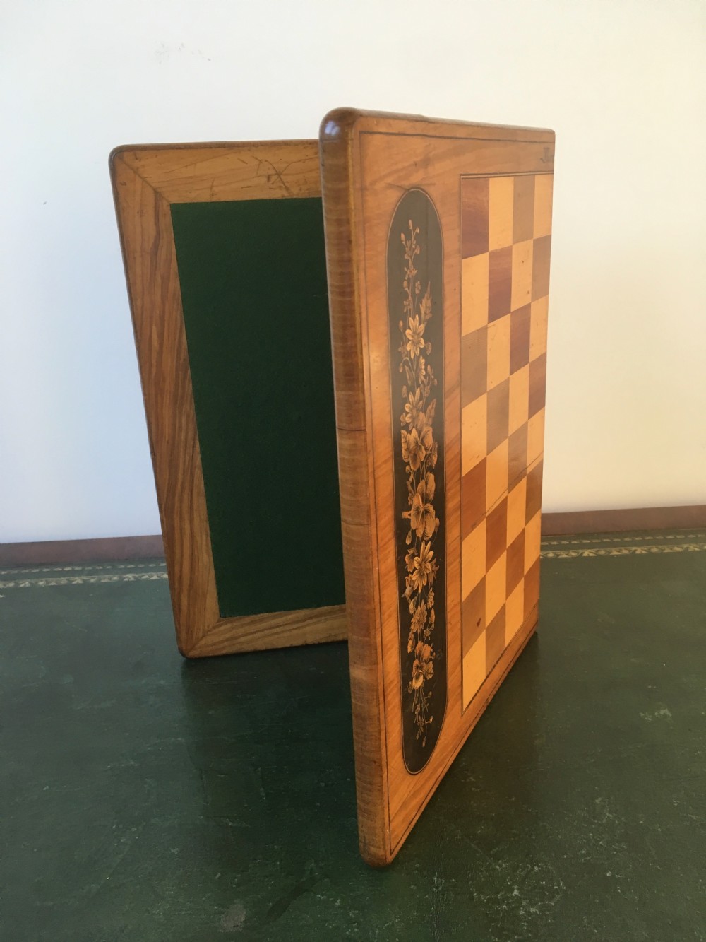19th Italian Marquetry Folding Chess Board. View V
