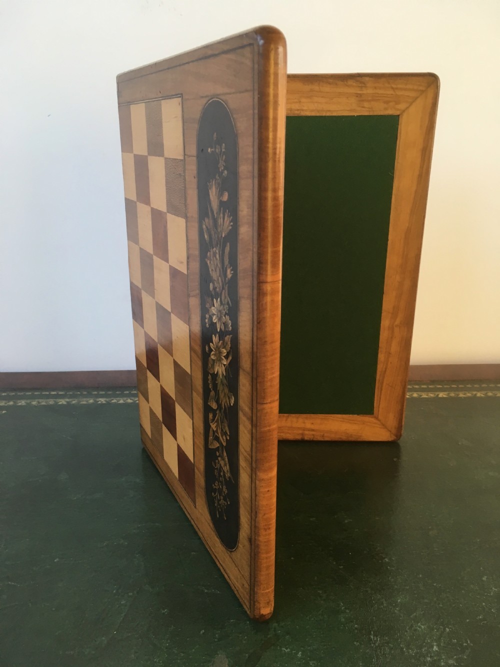 19th Italian Marquetry Folding Chess Board. View VII