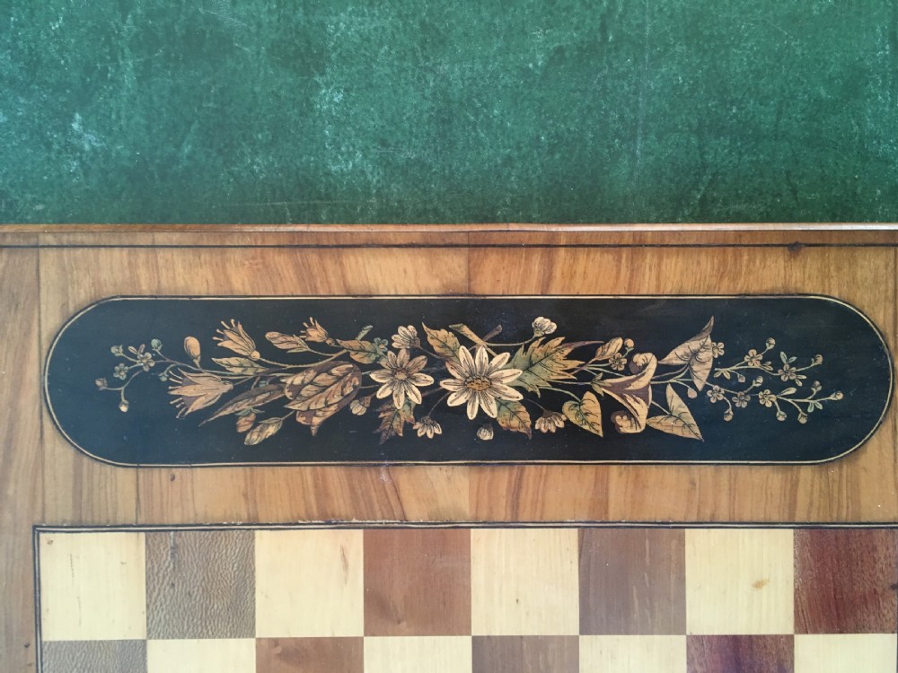 19th Italian Marquetry Folding Chess Board. View XI