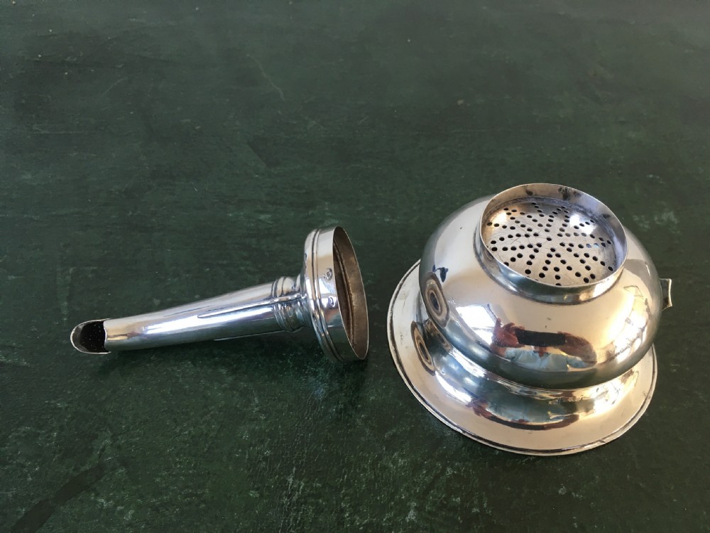 Regency Silver Wine Funnel - Exeter 1820 View X