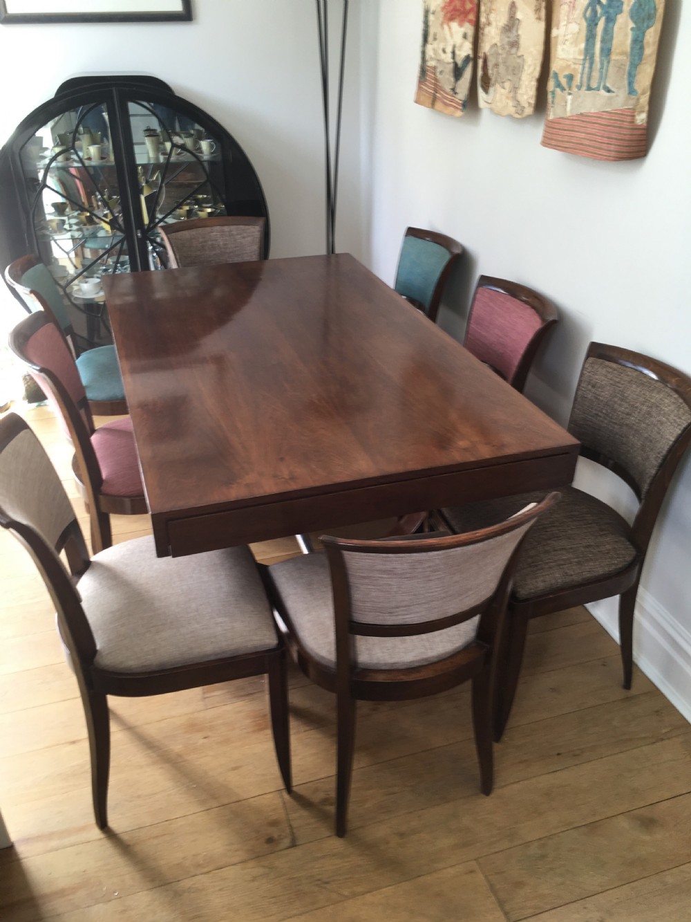 Art Deco Dining Table with 8 Chairs View X