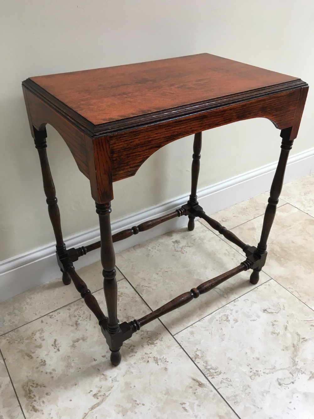Edwardian Oak Side Table View III