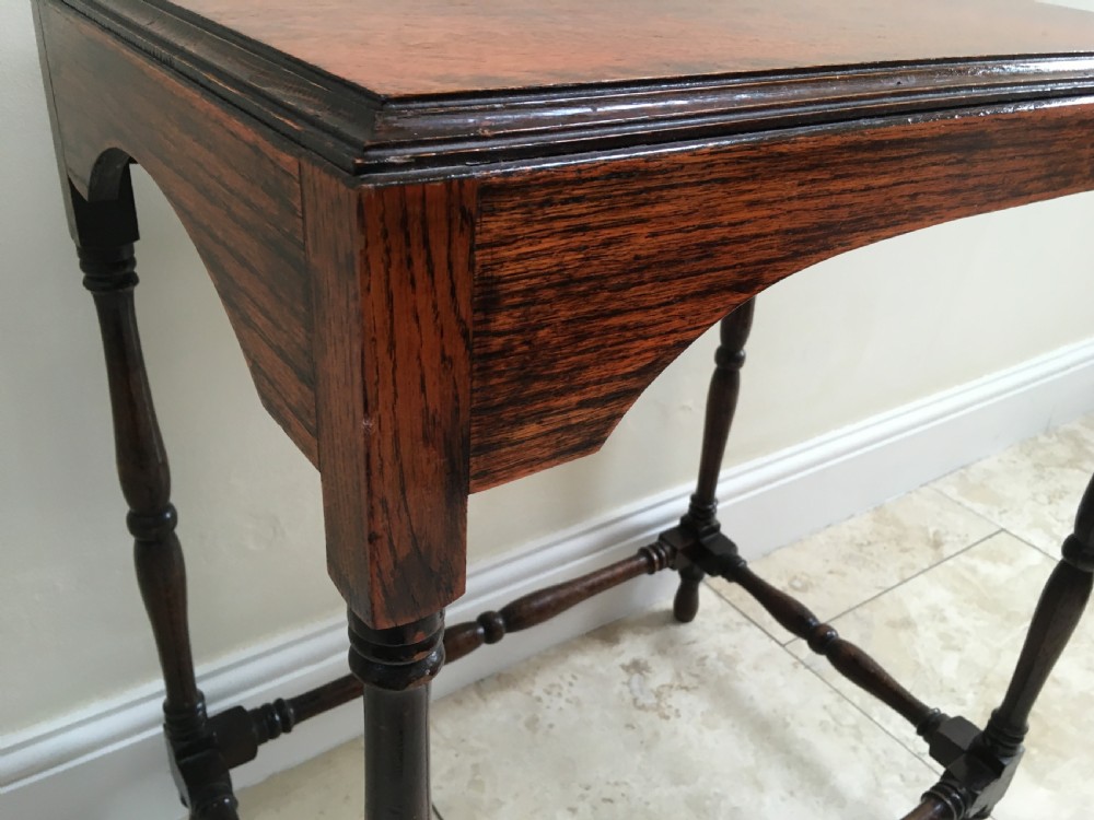 Edwardian Oak Side Table View IV