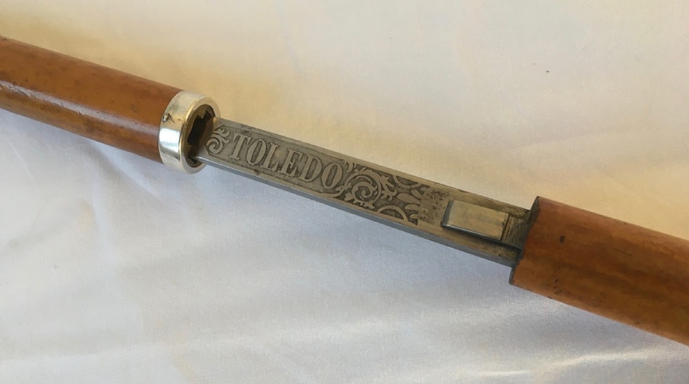 Edwardian Silver Handled Malacca Sword Stick View IV