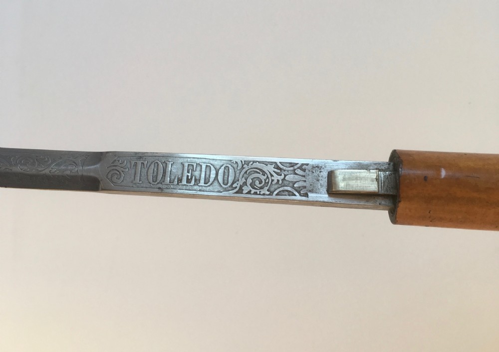 Edwardian Silver Handled Malacca Sword Stick View IX