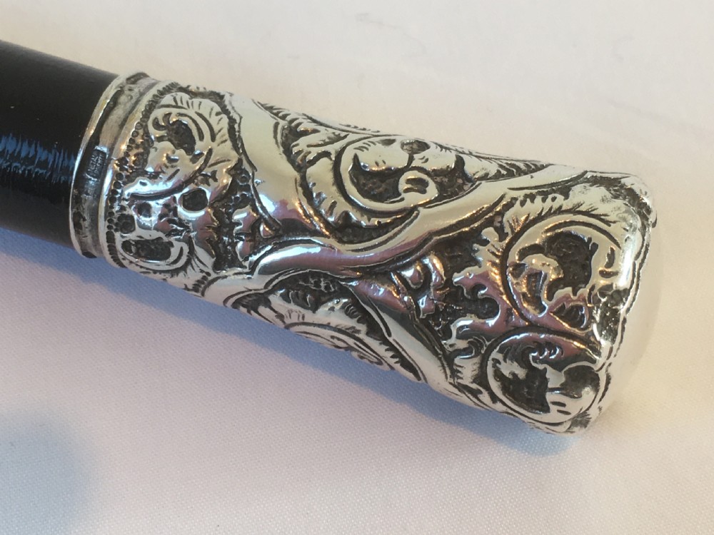 Silver Repousse Handled Sword Stick View IV