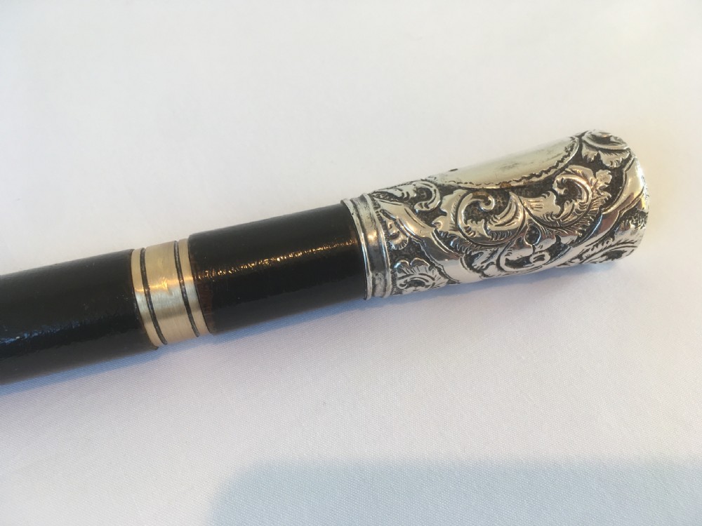 Silver Repousse Handled Sword Stick View IX