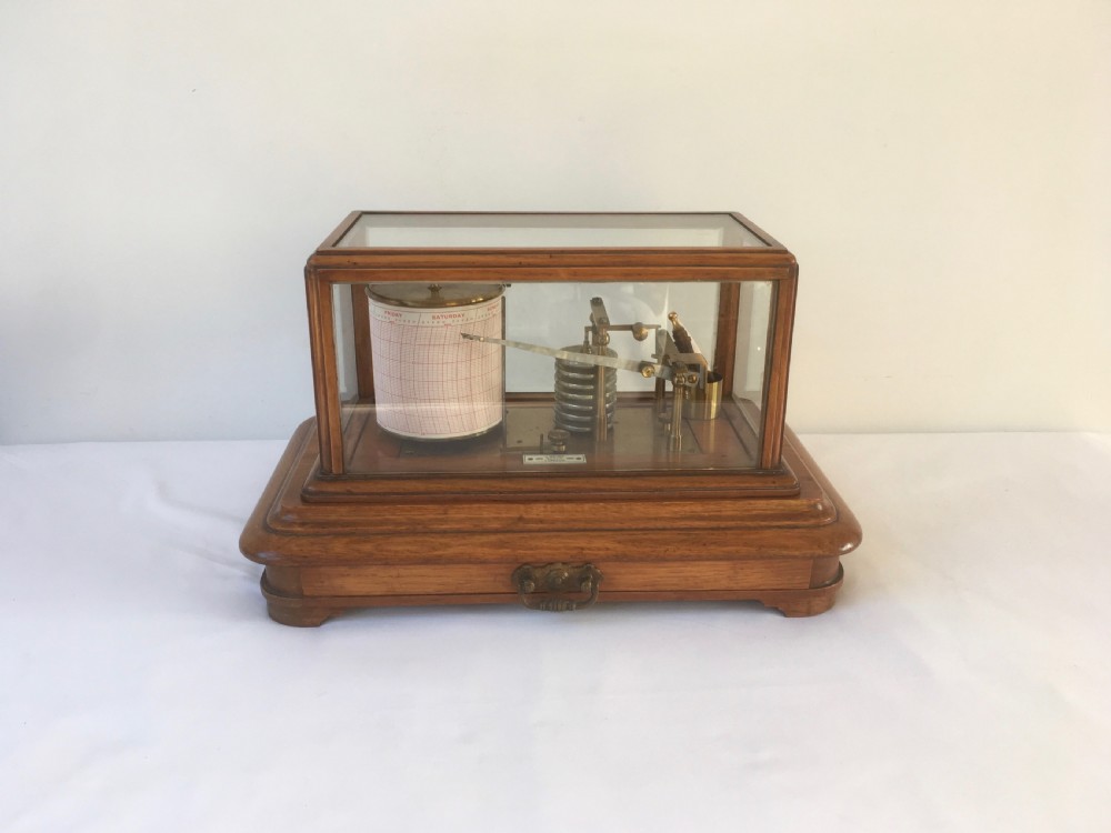 Late 19th Century Oak Barograph by James Hicks of London View XI