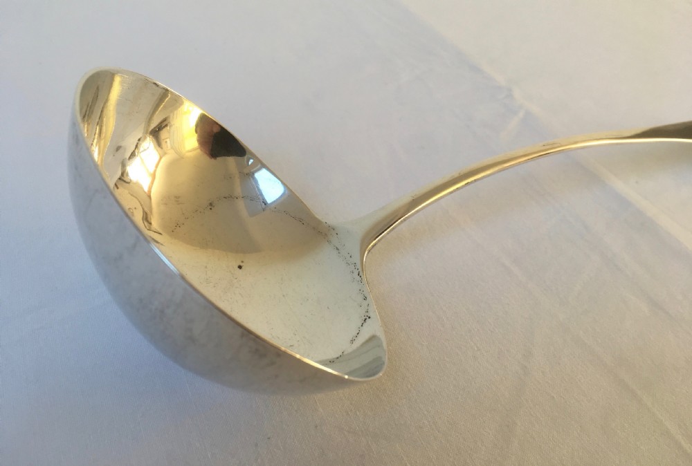 Rare Georgian Silver Soup Ladle View VI