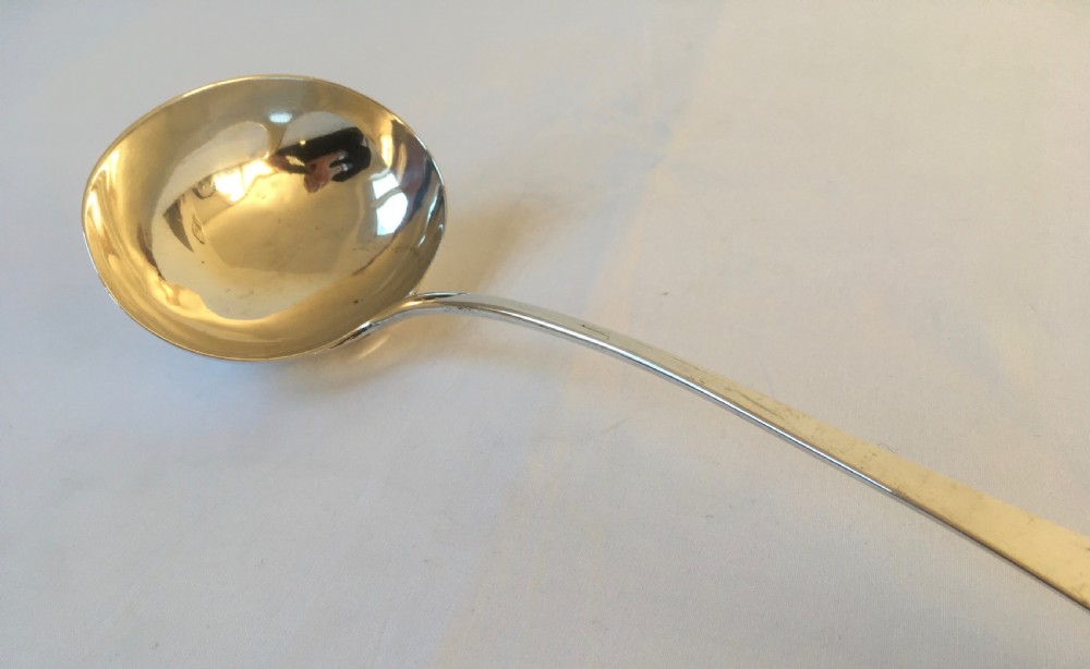 Rare Georgian Silver Soup Ladle View VII