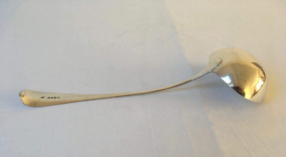 Rare Georgian Silver Soup Ladle View VIII