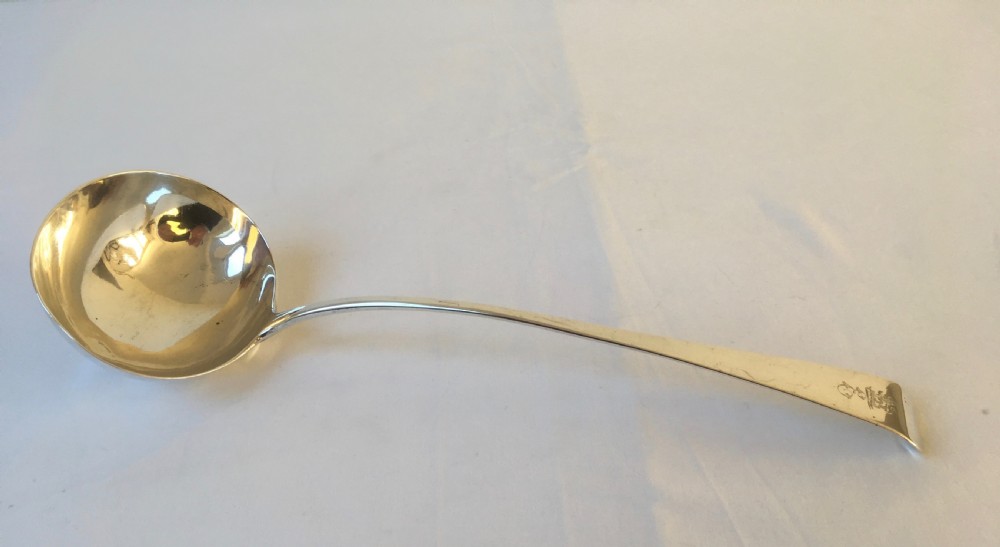 Rare Georgian Silver Soup Ladle View X