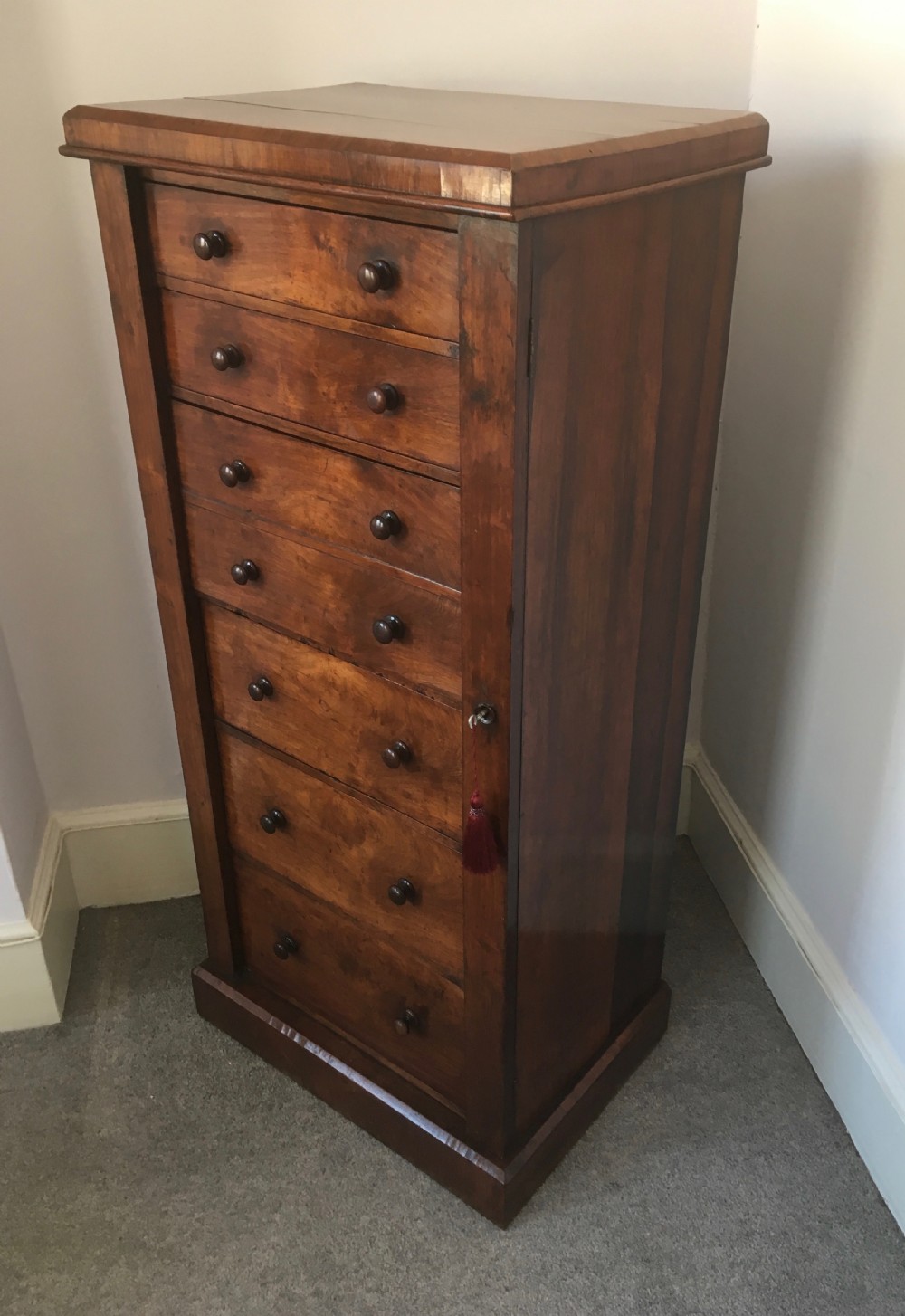 Rosewood Wellington Chest with Secretaire View III