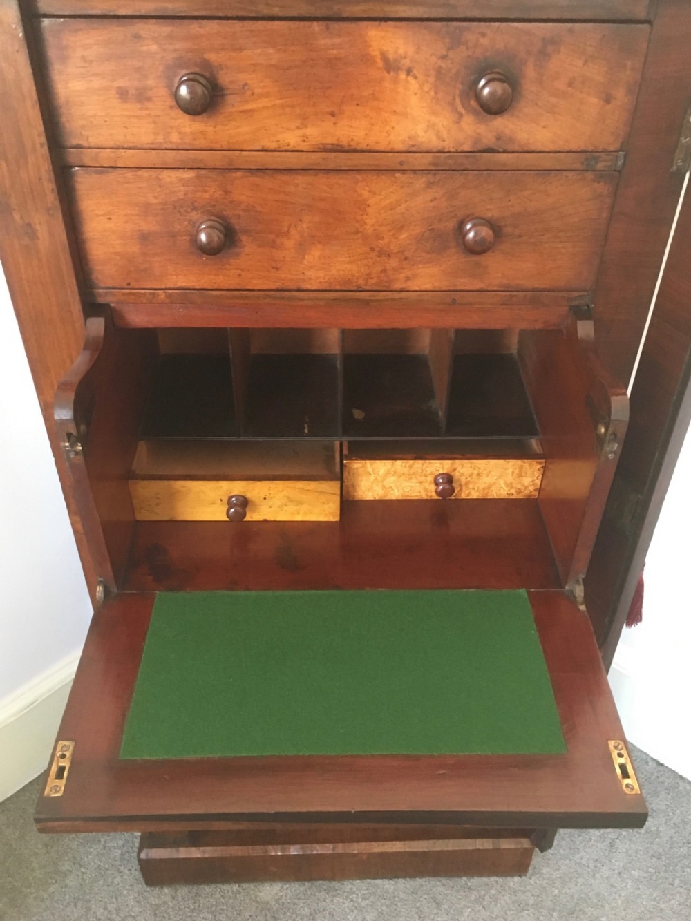 Rosewood Wellington Chest with Secretaire View IX