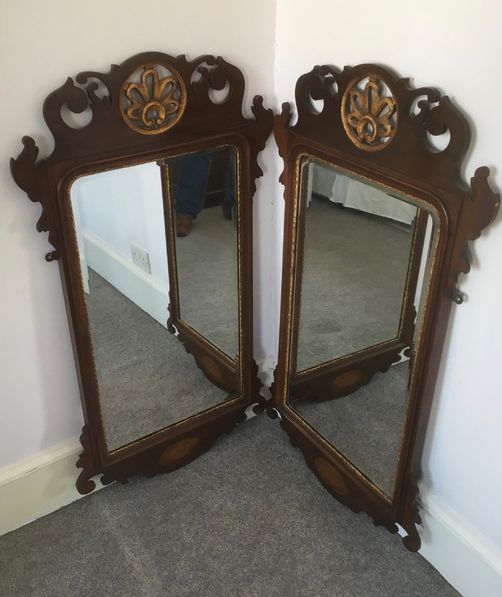 Pair of 19th Century Mahogany Pier Mirrors View III
