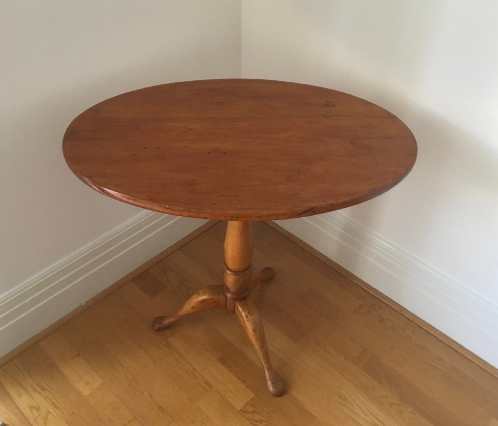 Victorian Pine Oval Tip Top Side Table