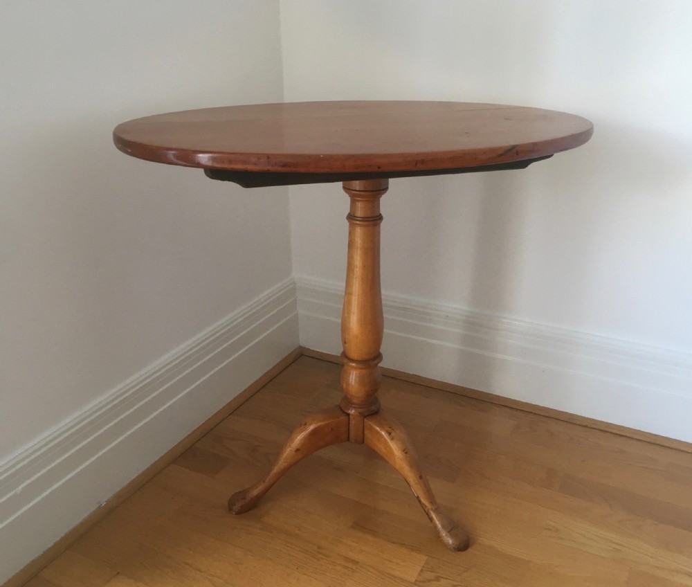 Victorian Pine Oval Tip Top Side Table View III