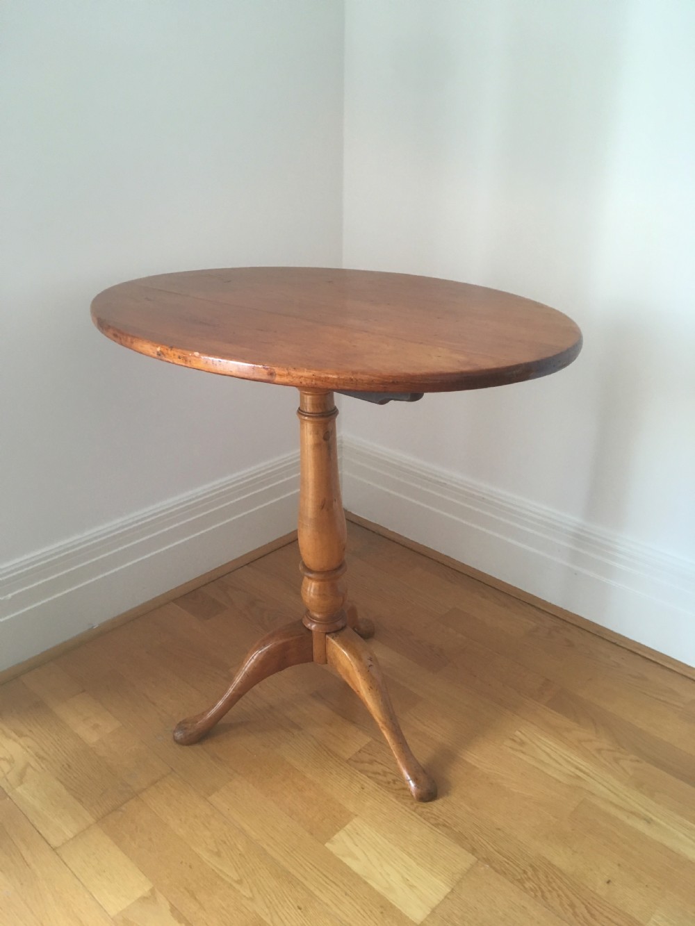 Victorian Pine Oval Tip Top Side Table View VI