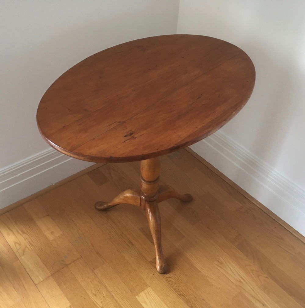 Victorian Pine Oval Tip Top Side Table View VII