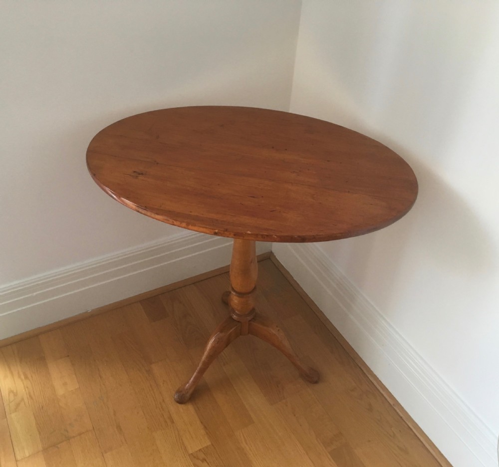 Victorian Pine Oval Tip Top Side Table View XII