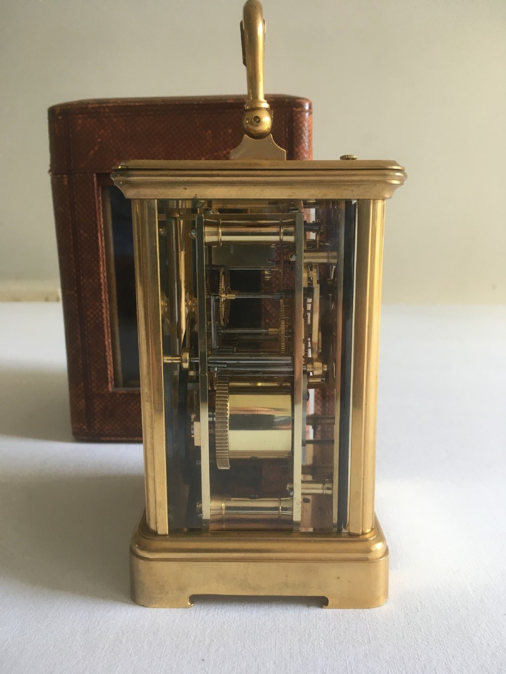 French Repeater Carriage Clock with Case View VI