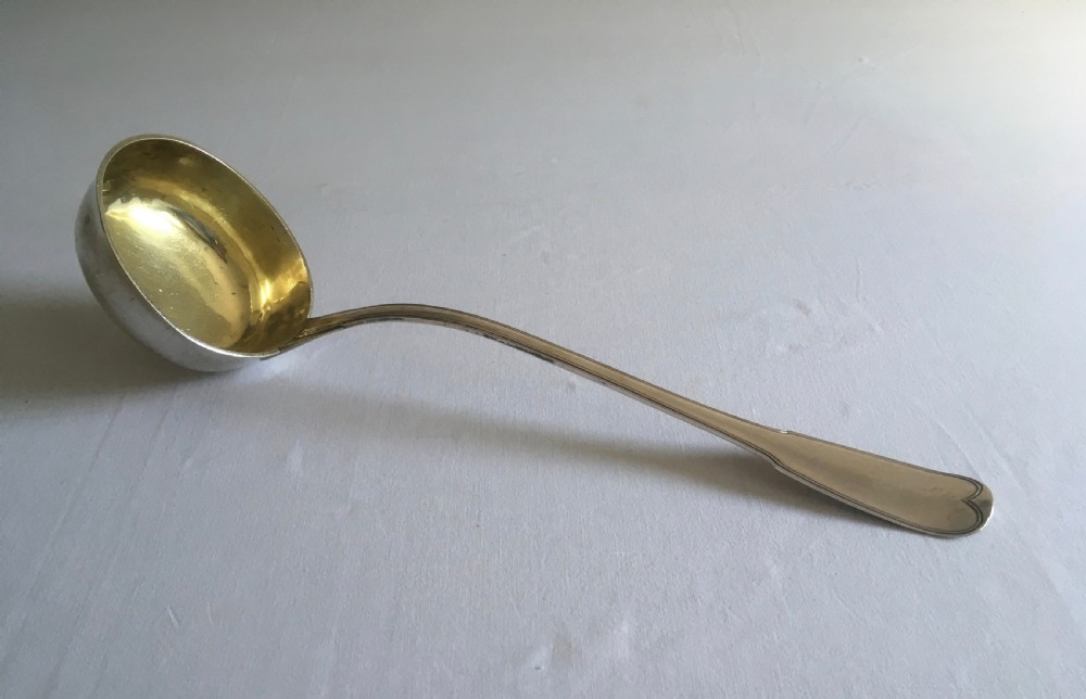 Rare German Silver Soup or Punch Ladle