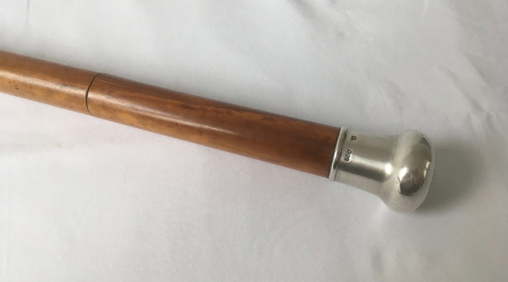 Silver Handled Malacca Sword Stick 1884 View IV
