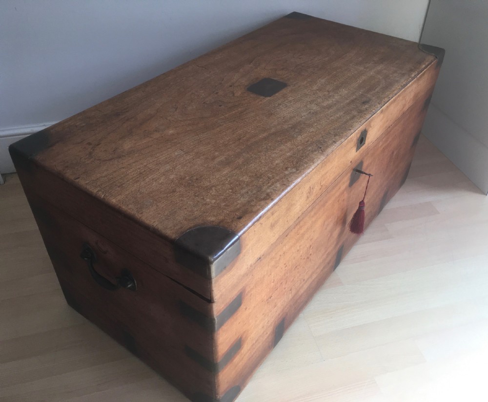 Large Camphor Wood Travelling Trunk Box