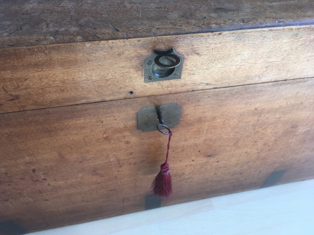 Large Camphor Wood Travelling Trunk Box View IV