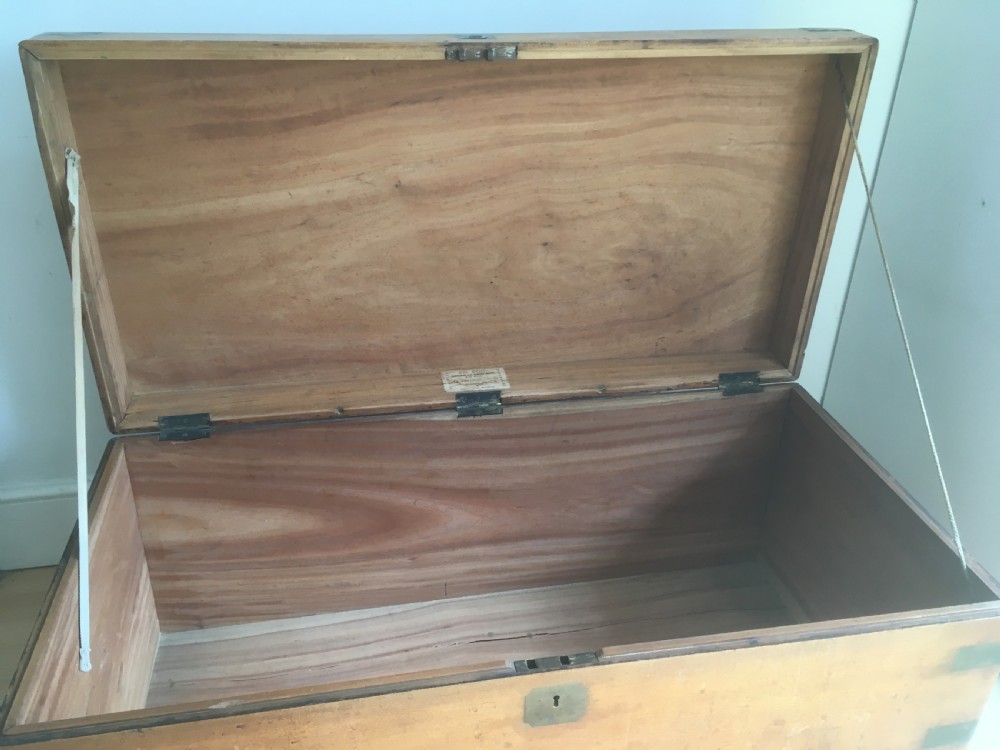 Large Camphor Wood Travelling Trunk Box View V