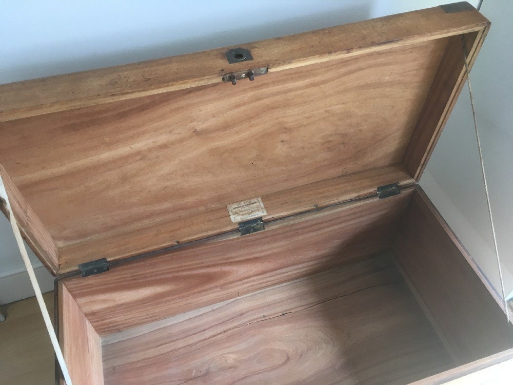 Large Camphor Wood Travelling Trunk Box View IX