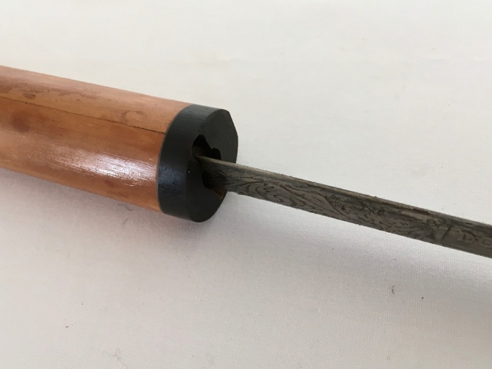 Rare Malacca and Ebony Sword Stick with Masonic Symbols View XI