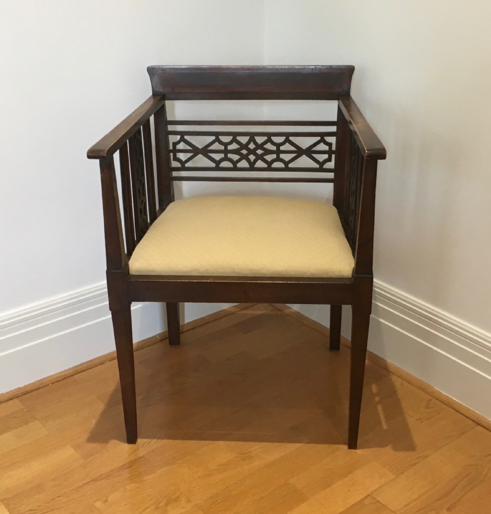 Art Nouveau Mahogany Armchair