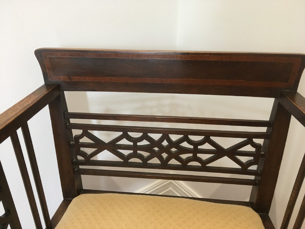 Art Nouveau Mahogany Armchair View IV