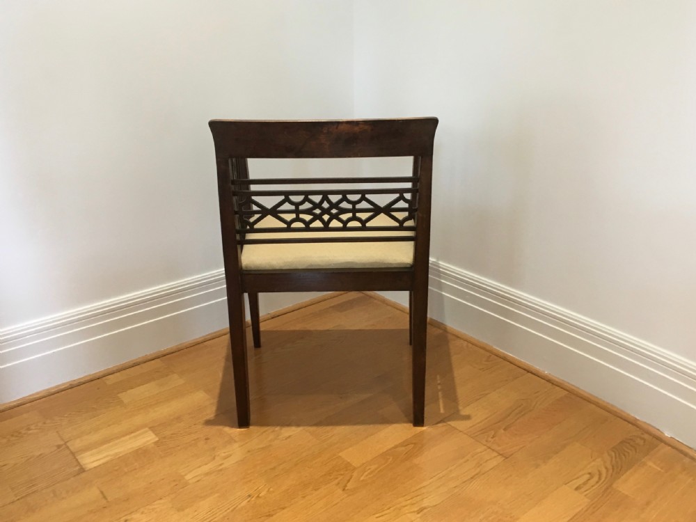Art Nouveau Mahogany Armchair View VII