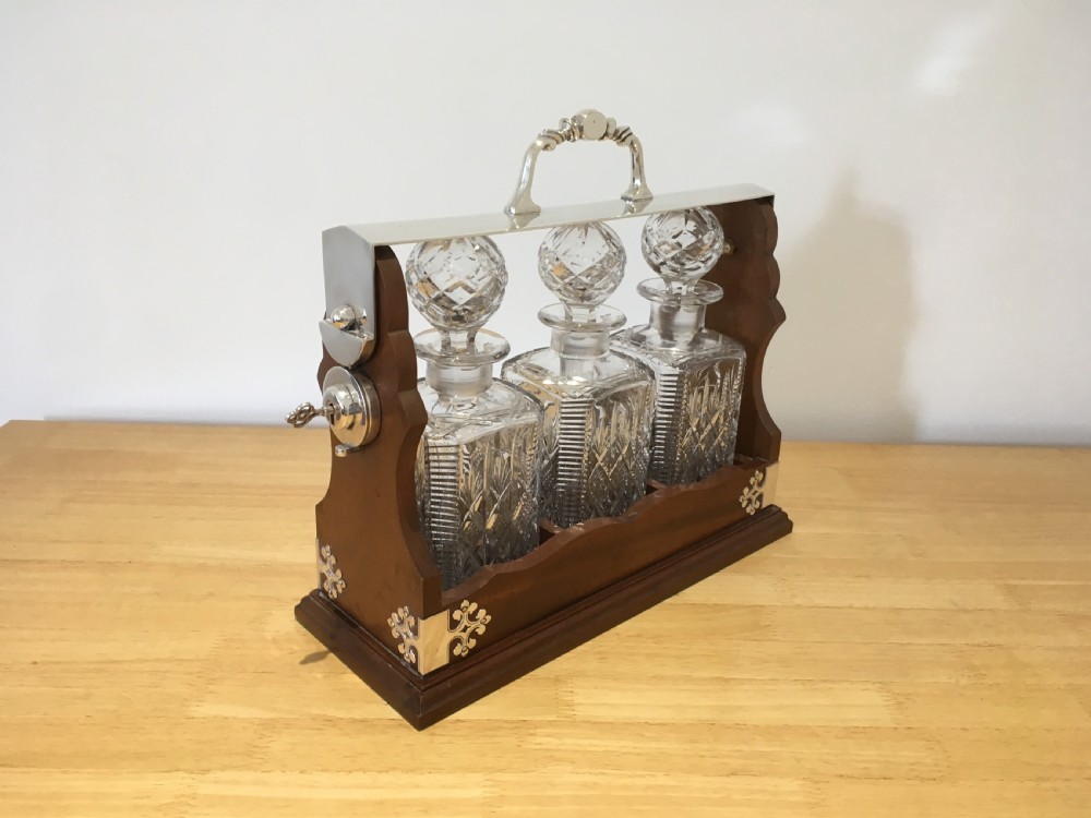 Edwardian Mahogany Tantalus  View VI