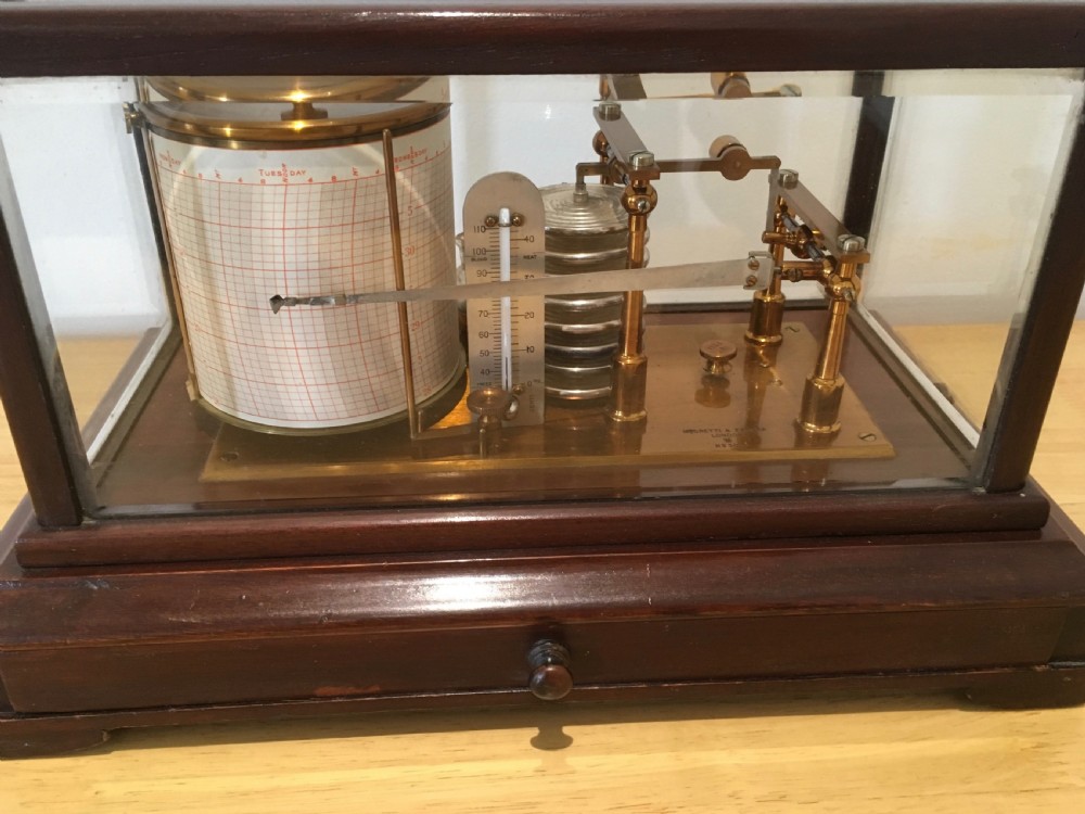 Mahogany Barograph by Negretti & Zambra View II